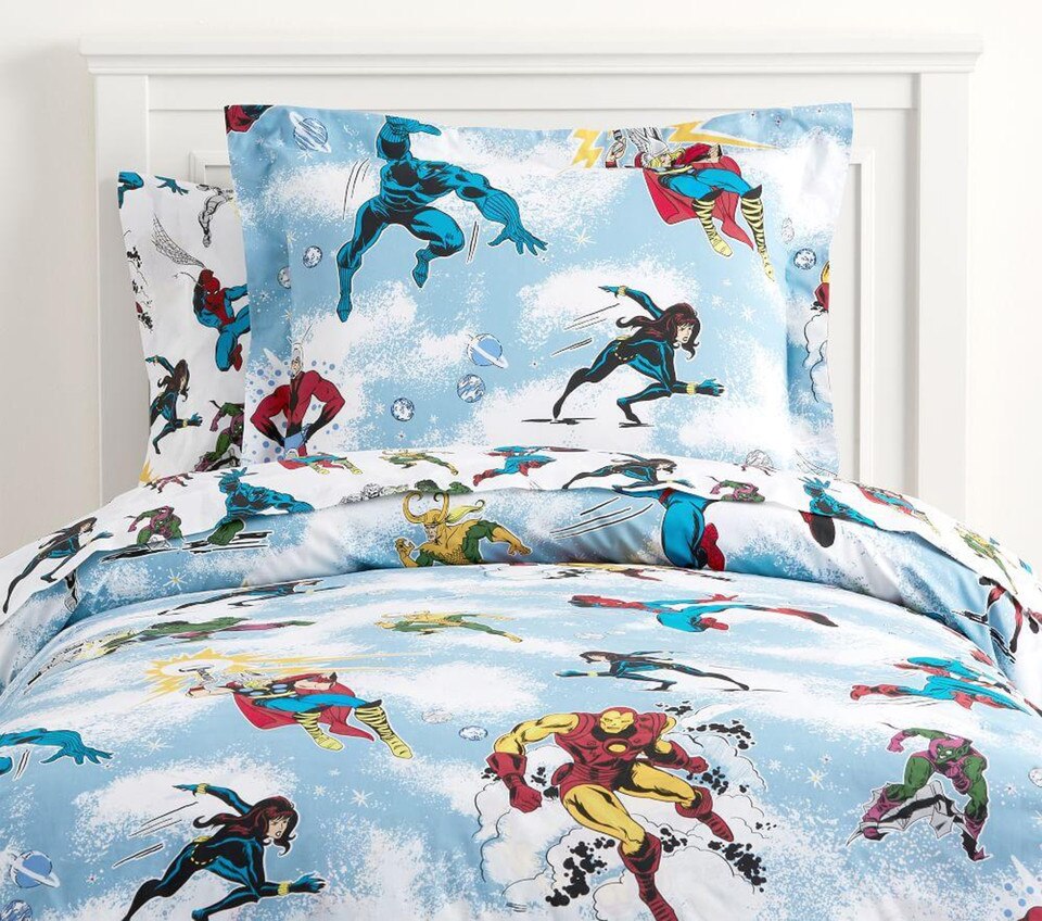 Glow-In-The-Dark Marvel Heroes Duvet Cover & Pillowcases