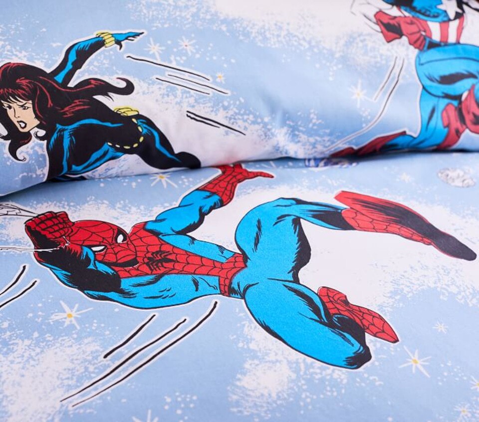 Glow-In-The-Dark Marvel Heroes Duvet Cover & Pillowcases