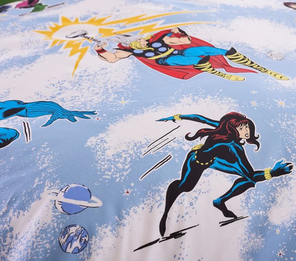 Glow-In-The-Dark Marvel Heroes Duvet Cover & Pillowcases
