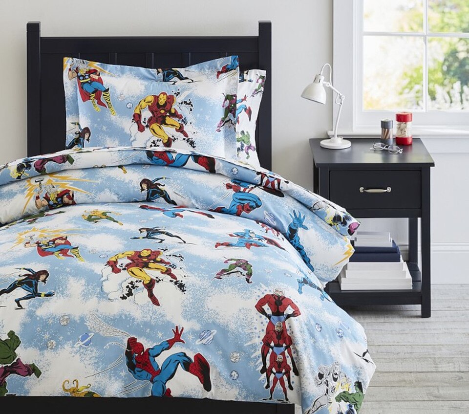 Glow-In-The-Dark Marvel Heroes Duvet Cover & Pillowcases