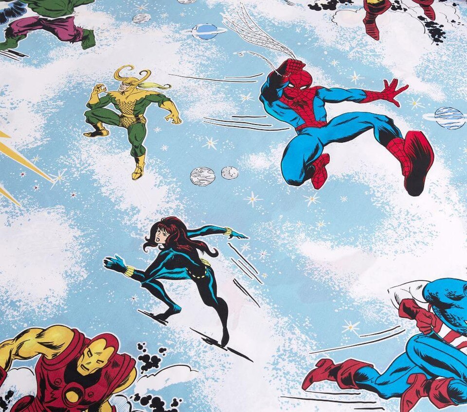 Glow-In-The-Dark Marvel Heroes Duvet Cover & Pillowcases