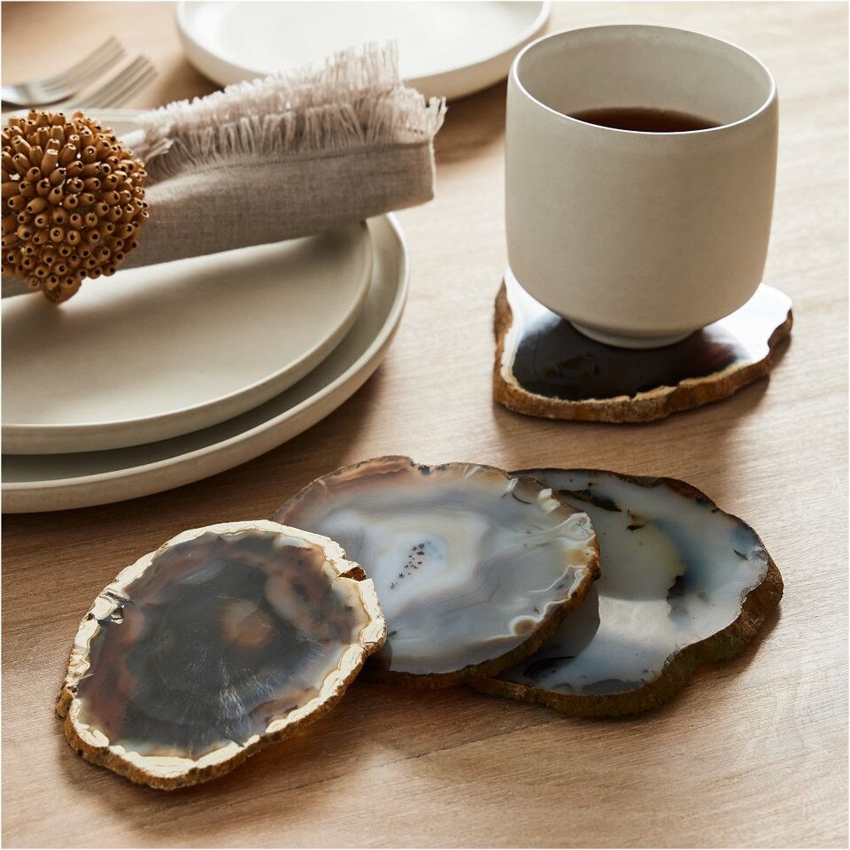 Gilded Agate Coasters