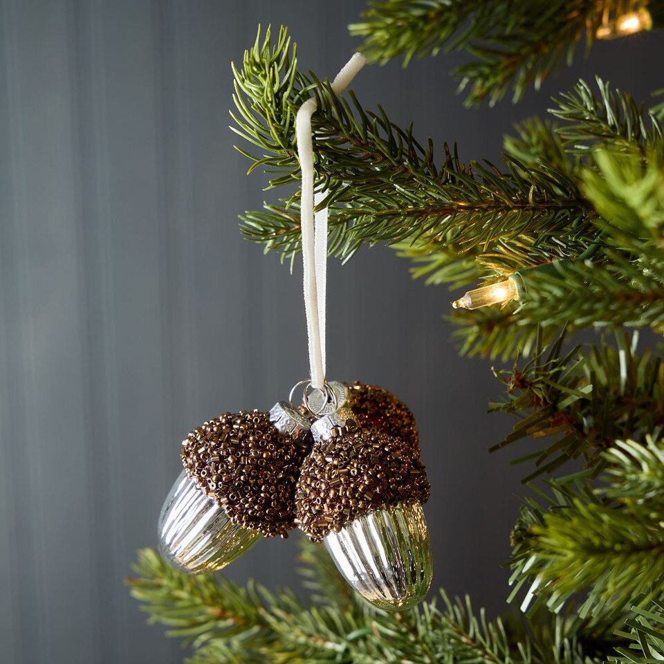 Glass Acorns Ornament