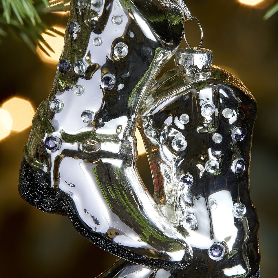 Glass Cowboy Boot Baubles