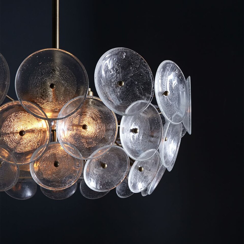 Glass Disk Chandelier
