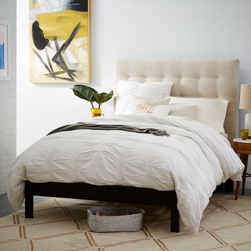 Tall Grid Tufted Headboard