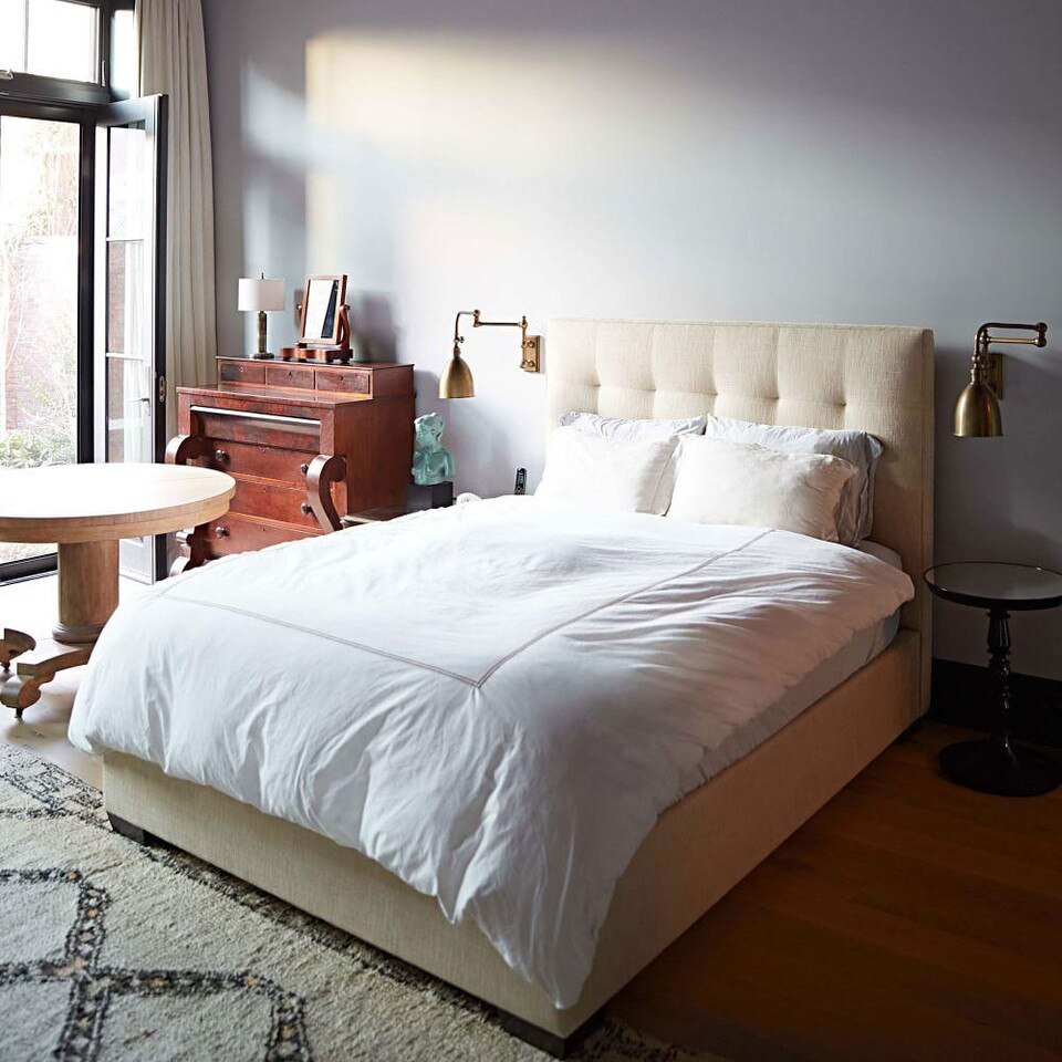 Tall Grid Tufted Headboard