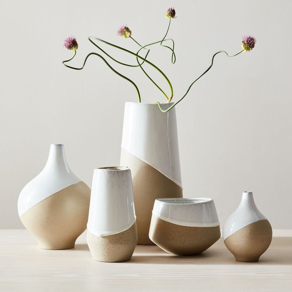 Half-Dipped Stoneware Vases