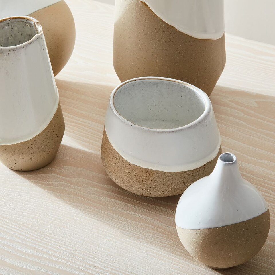 Half-Dipped Stoneware Vases