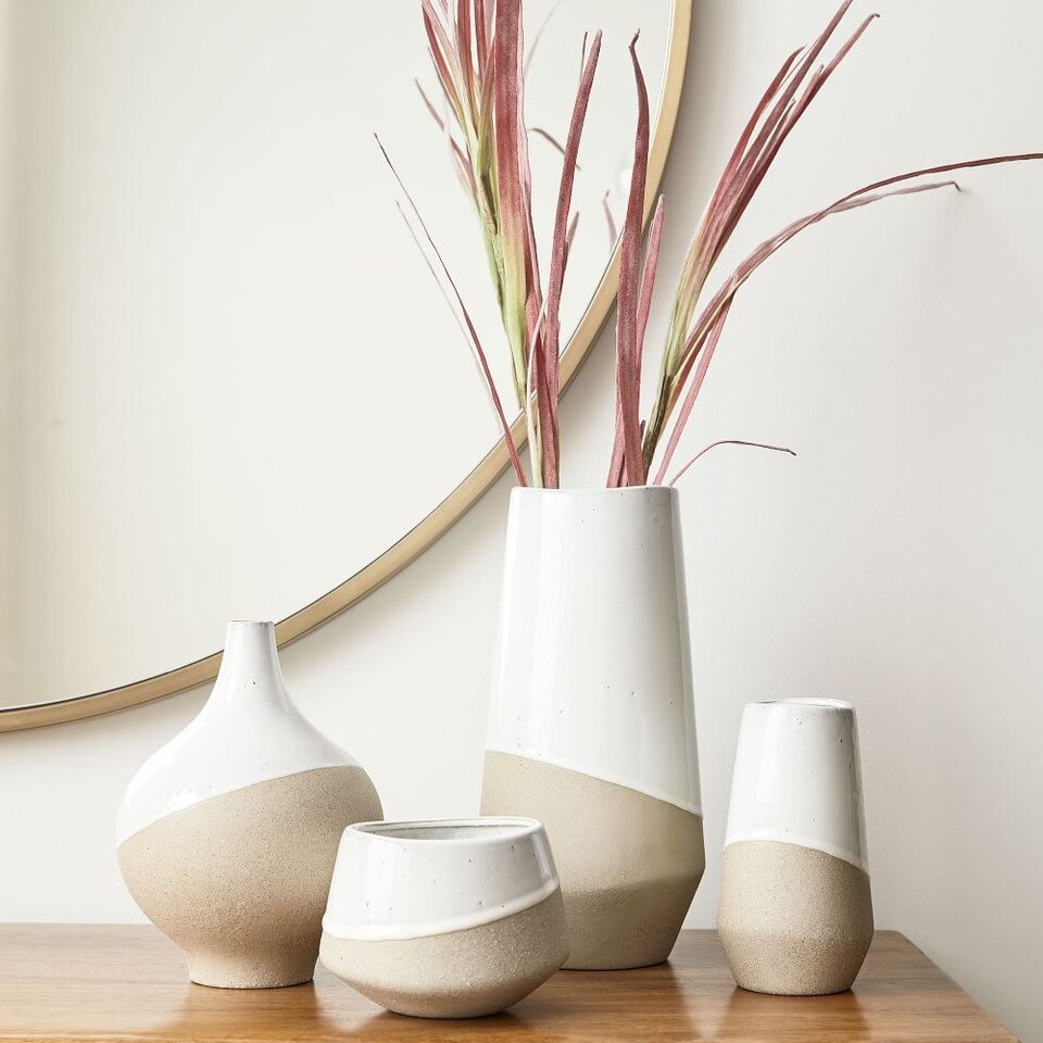 Half-Dipped Stoneware Vases