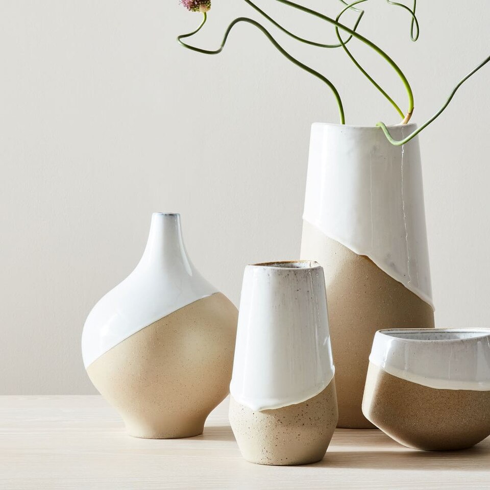 Half-Dipped Stoneware Vases