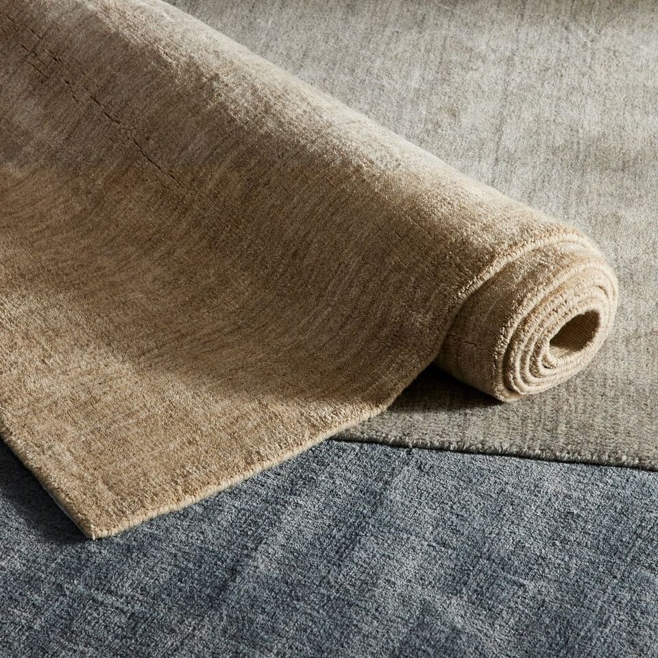Hand-Loomed Shine Rug- Grey