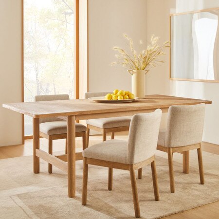 Anton Solid Wood Dining Table (183 cm)