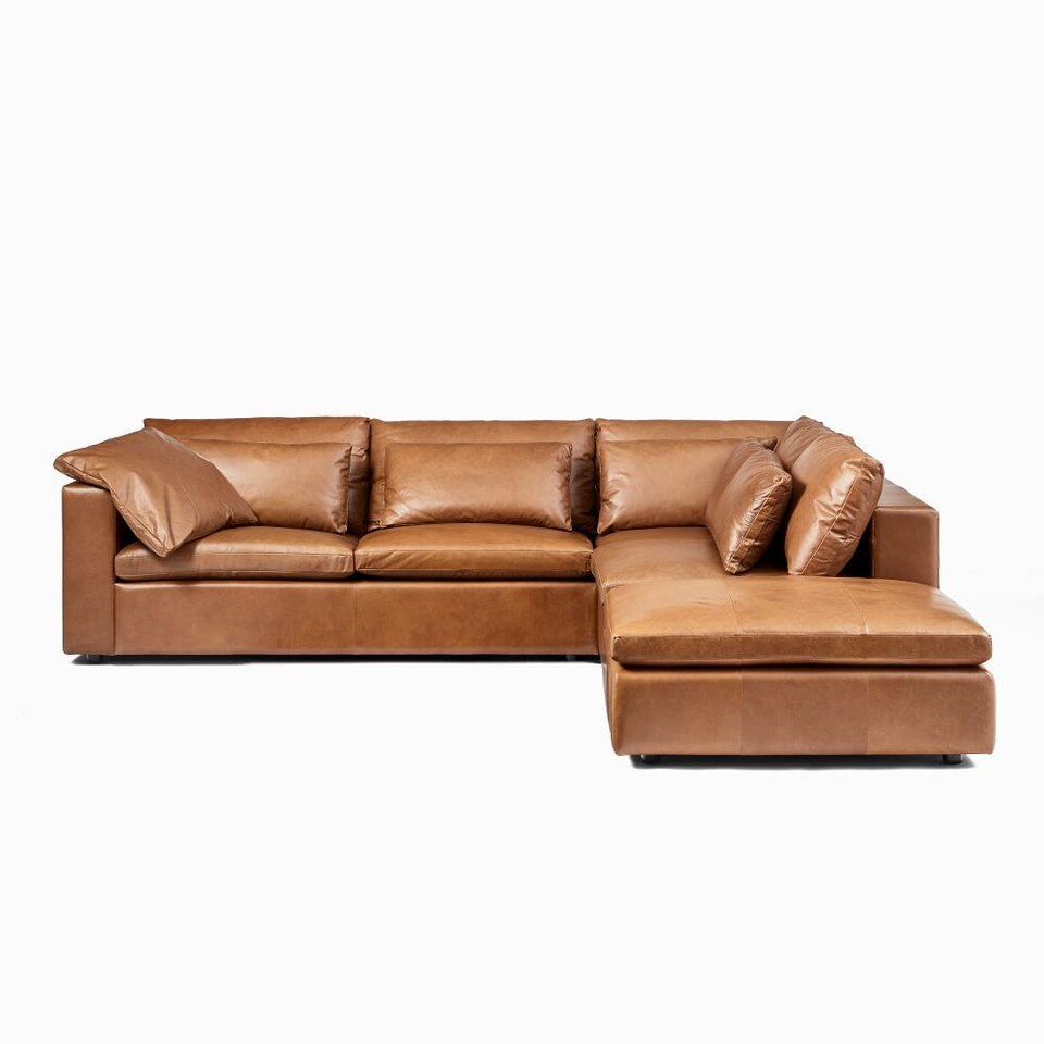 Harmony Modular Leather 4-Piece Chaise Sofa (310 cm)