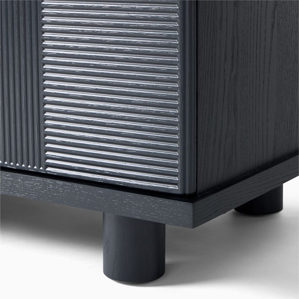 Hazel Pencil Reed Bar Cabinet (86 cm)