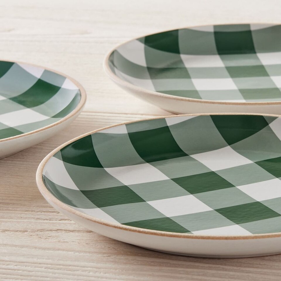 Heather Taylor Home Gingham Salad Plate (Set of 4)