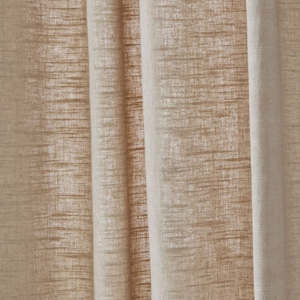 Textured Luxe Linen Curtain - Sand