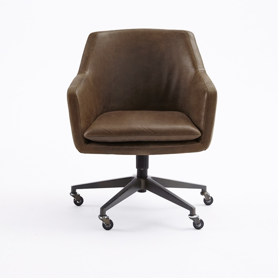 Helvetica Leather Office Chair