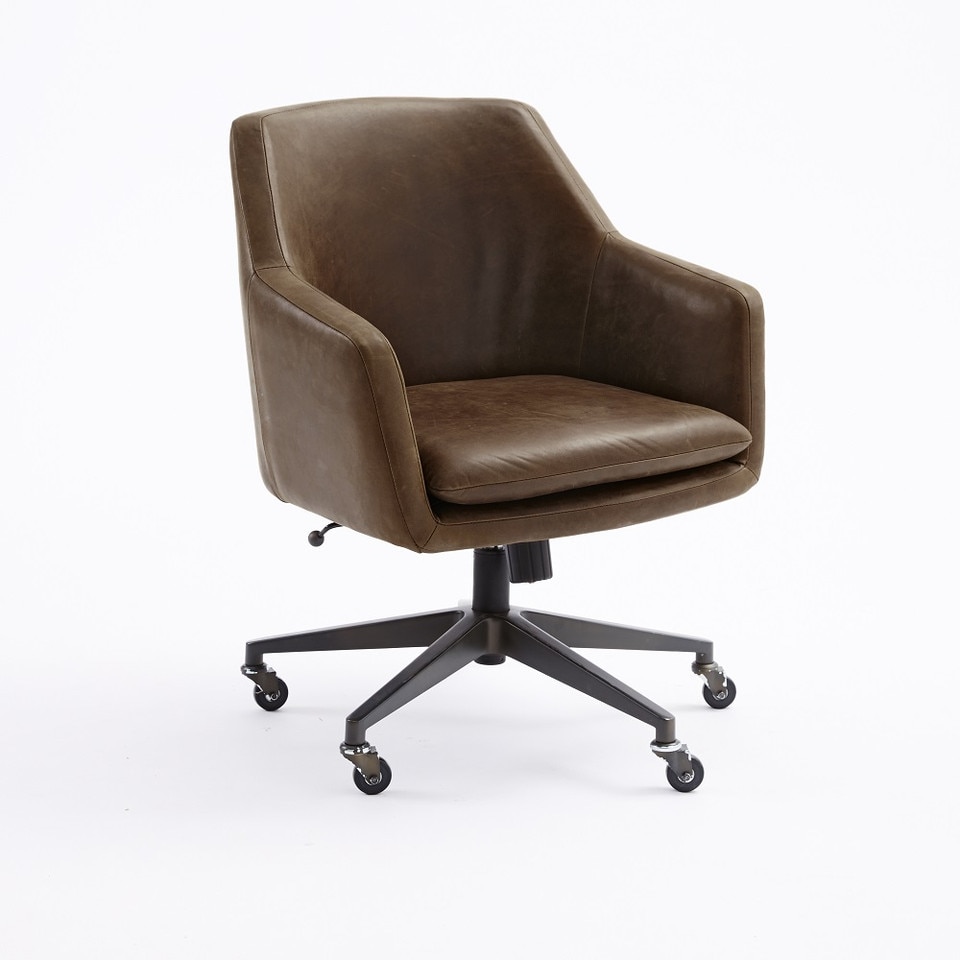 Helvetica Leather Office Chair