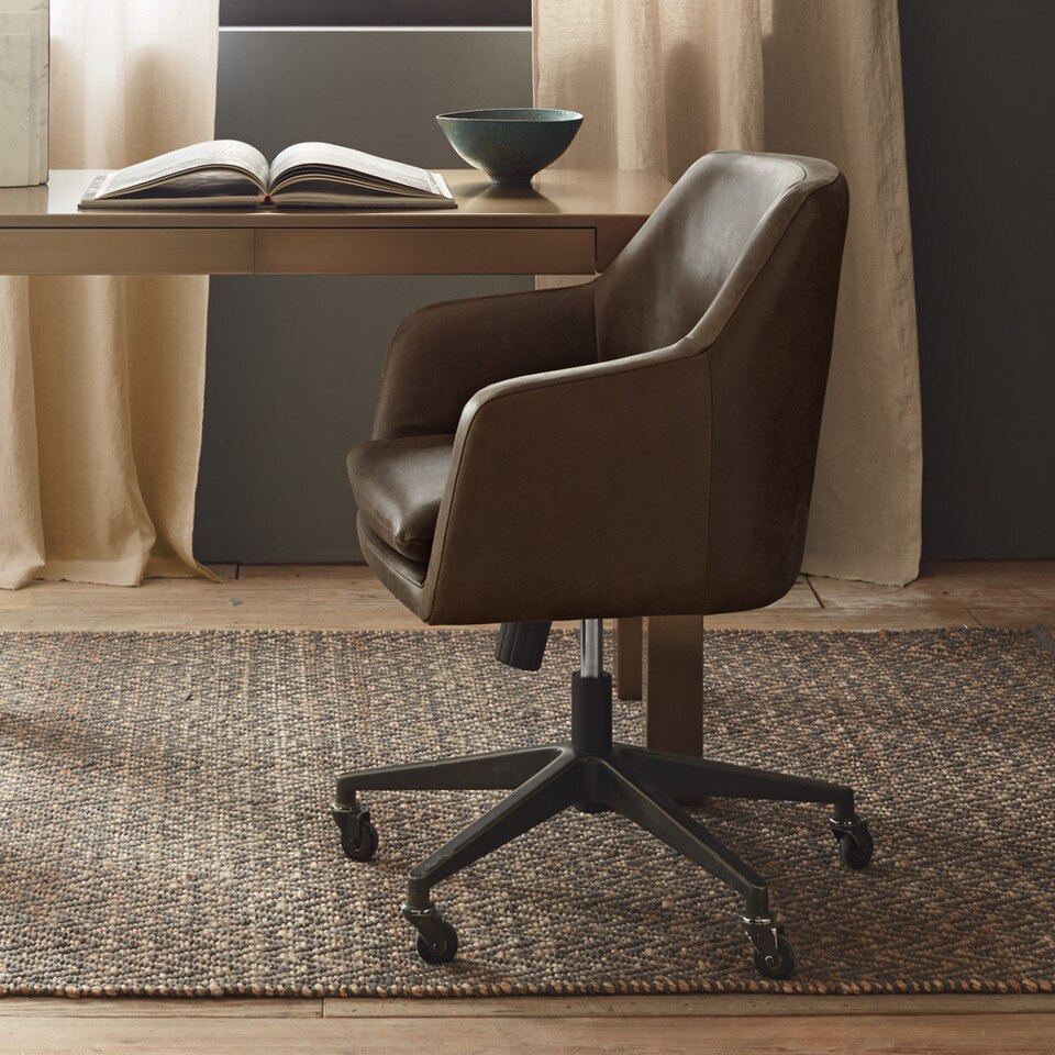 Helvetica Leather Office Chair