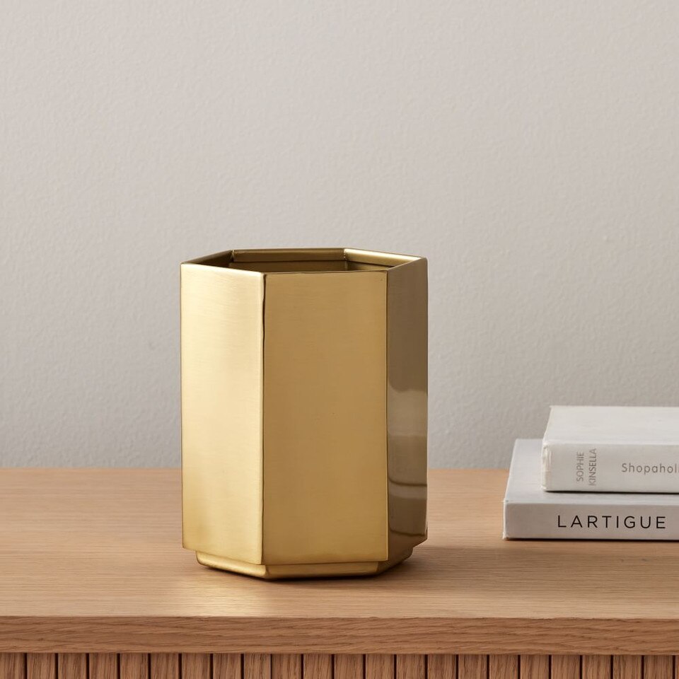 Hexagon Brass Planters