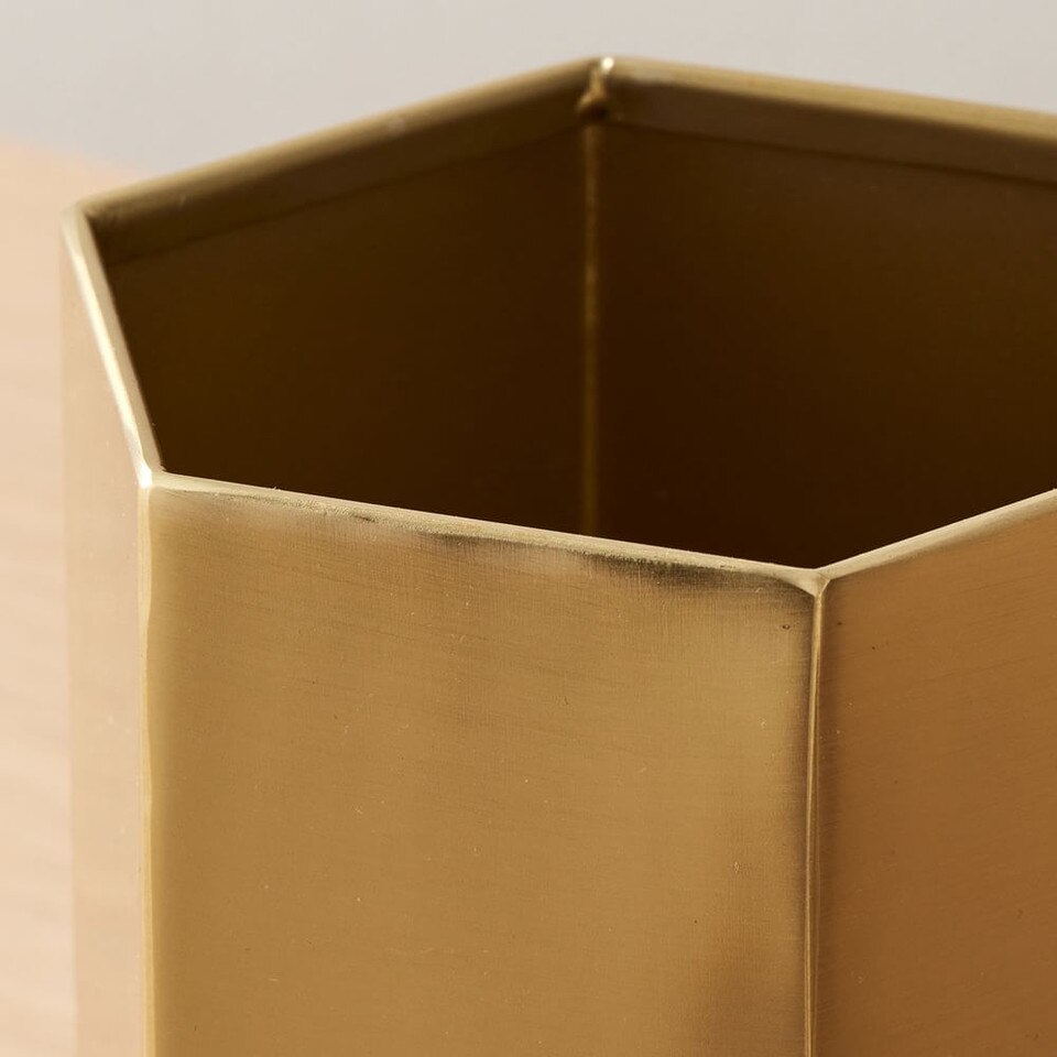 Hexagon Brass Planters