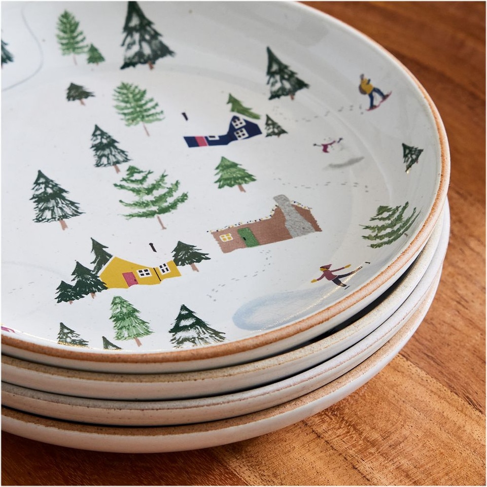 Holiday Skiers Appetiser Plate