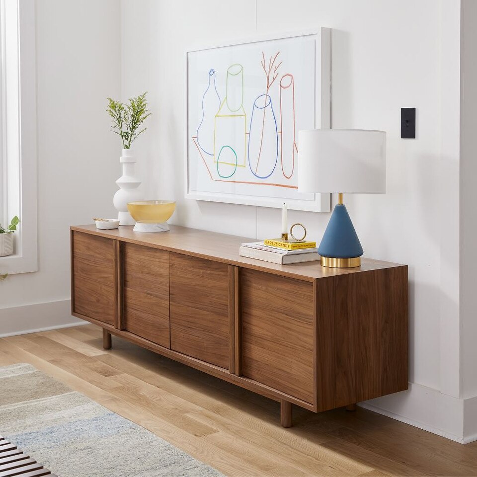 Hollis Media Console (198 cm) - Cool Walnut
