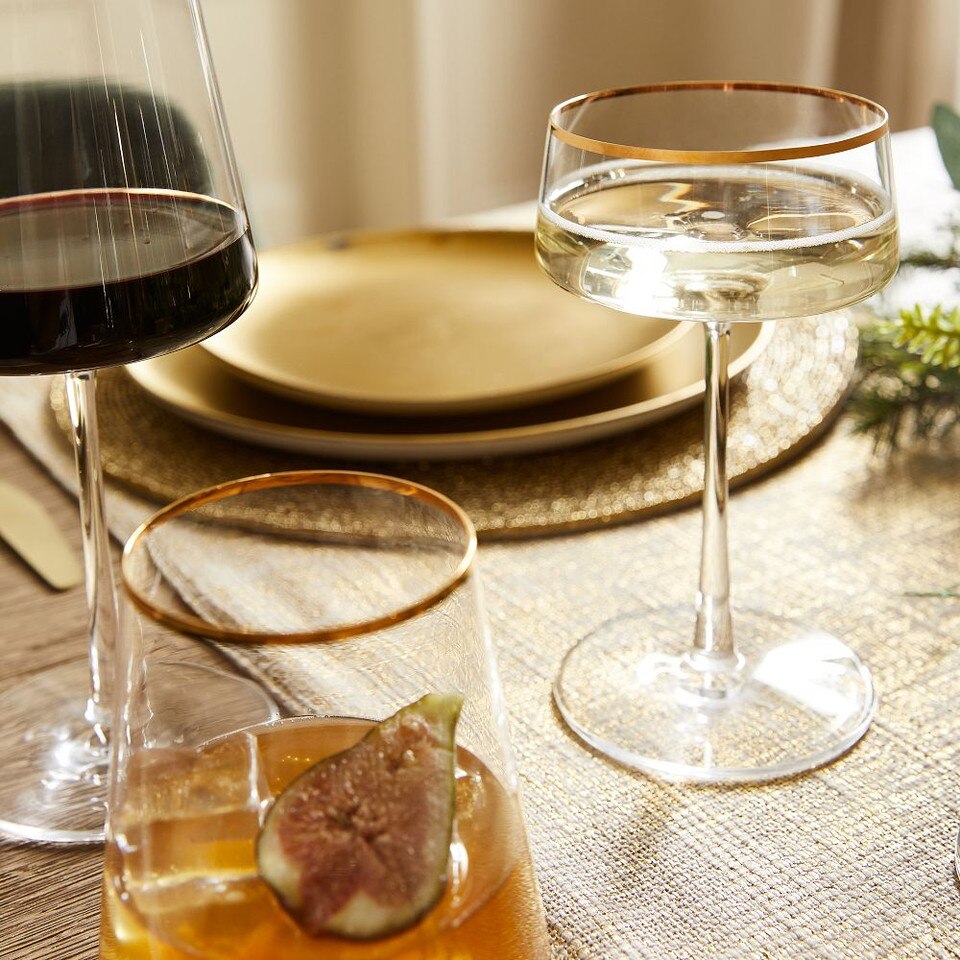 Horizon Lead-Free Crystal Gold-Rimmed Glassware