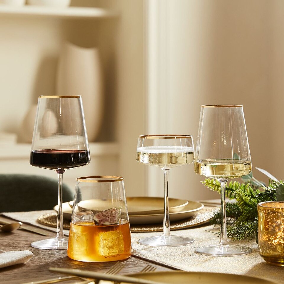 Horizon Lead-Free Crystal Gold-Rimmed Glassware
