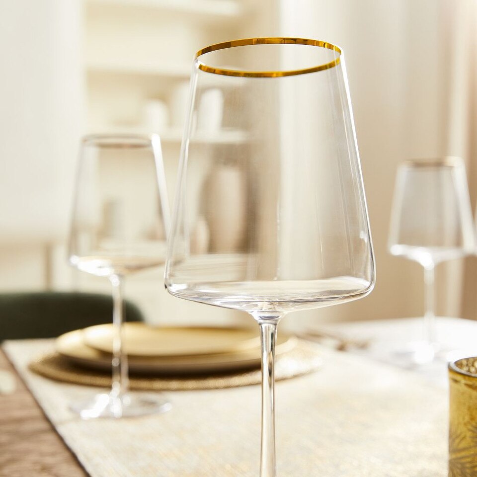 Horizon Lead-Free Crystal Gold-Rimmed Glassware