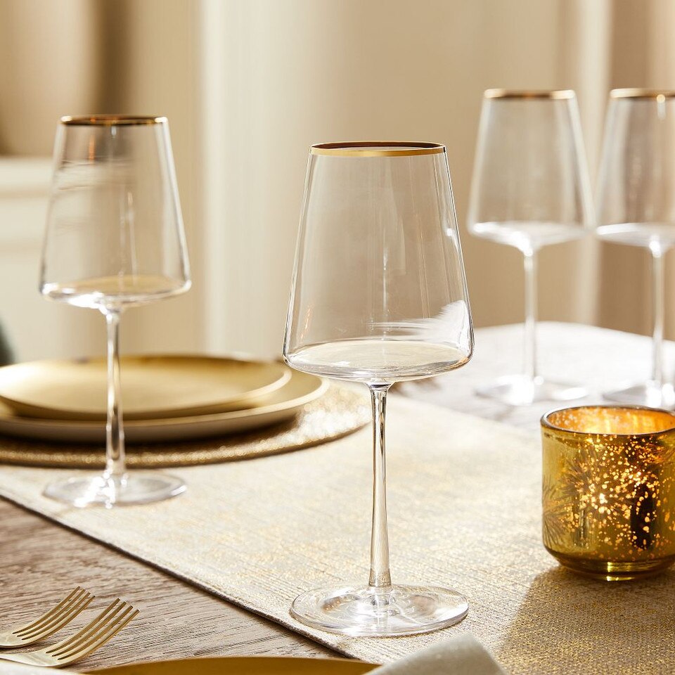 Horizon Lead-Free Crystal Gold-Rimmed Glassware