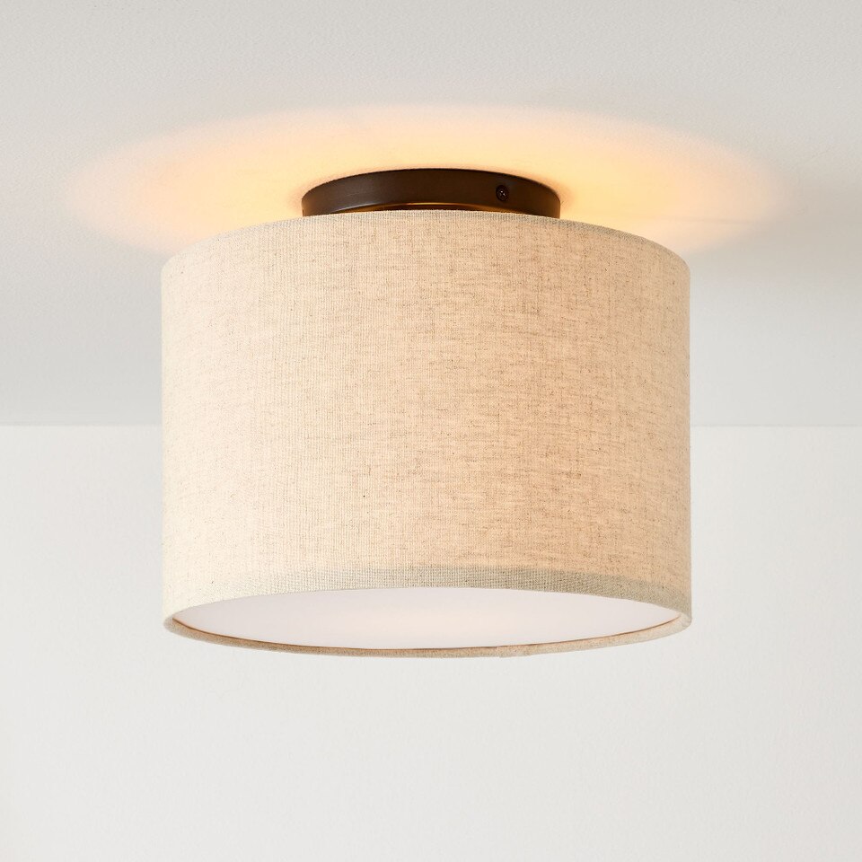 Fabric Shade Drum Flushmount