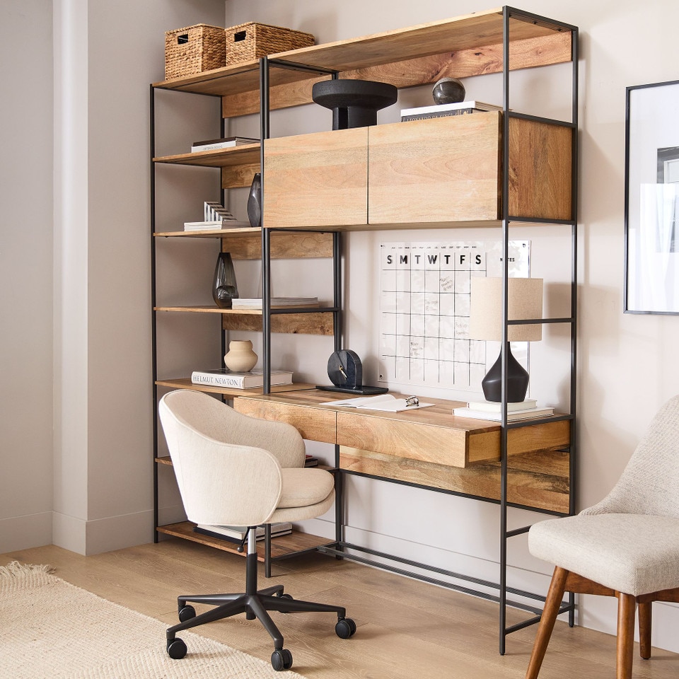 Industrial Modular Wall Desk (124 cm)