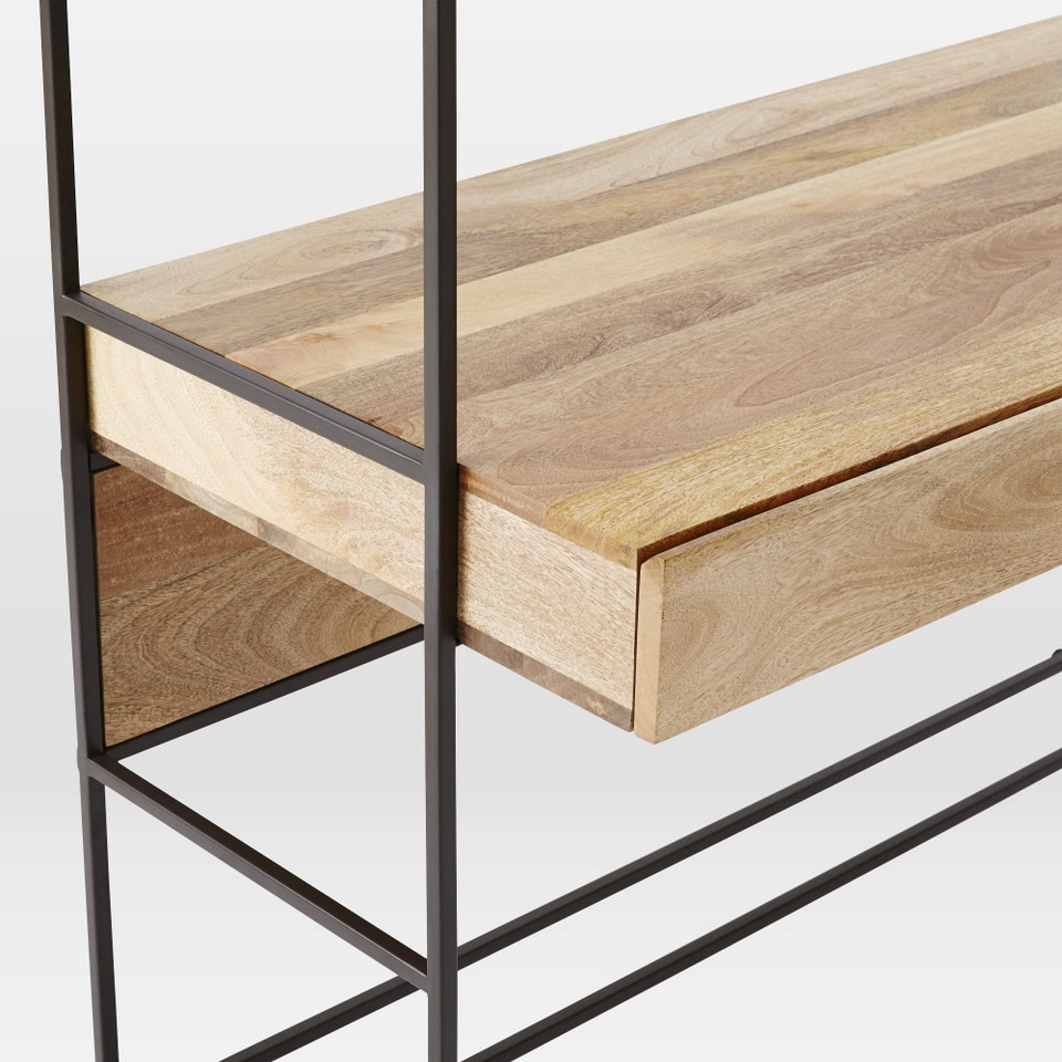 Industrial Modular Wall Desk (124 cm)