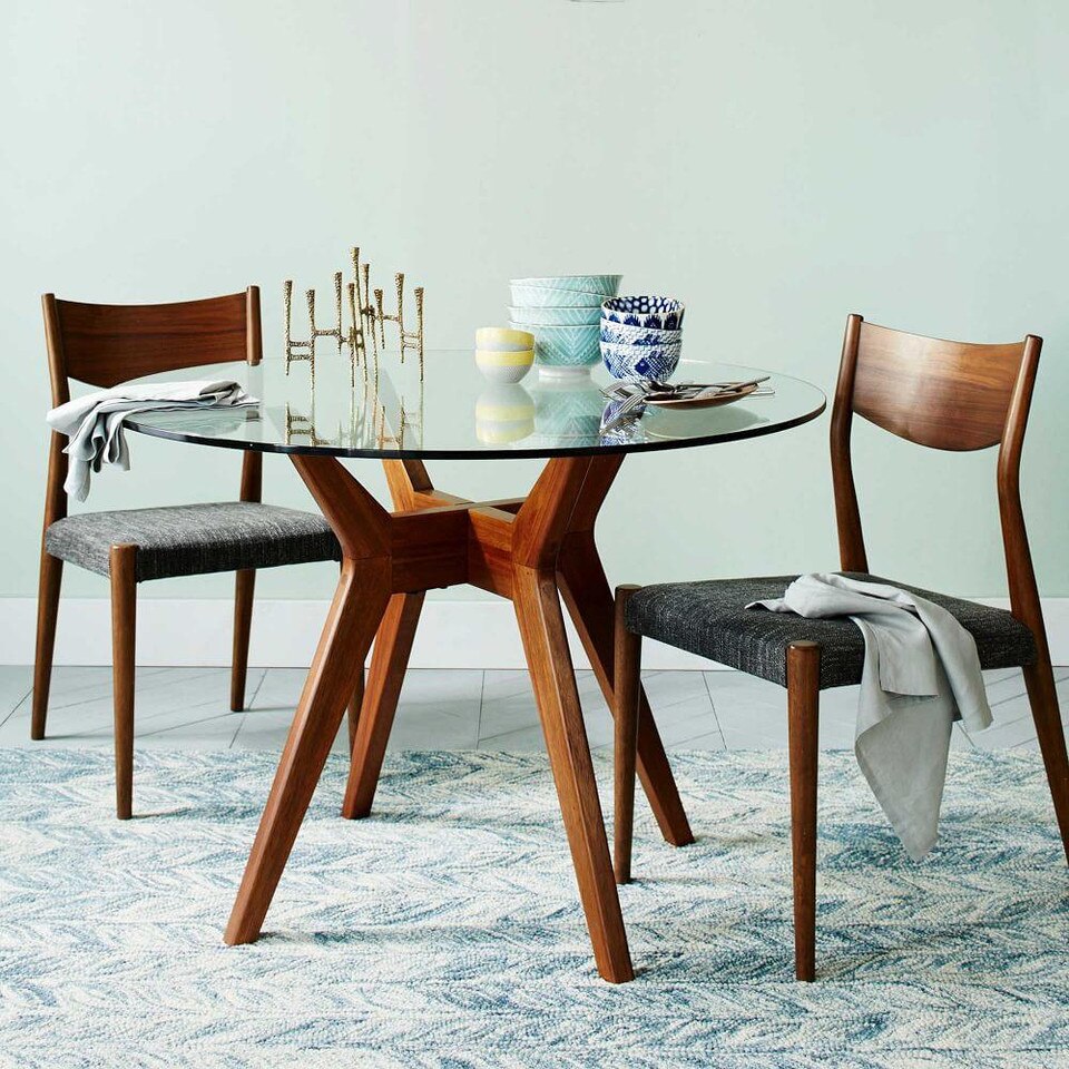 Jensen Round Glass Dining Table | west elm United Kingdom