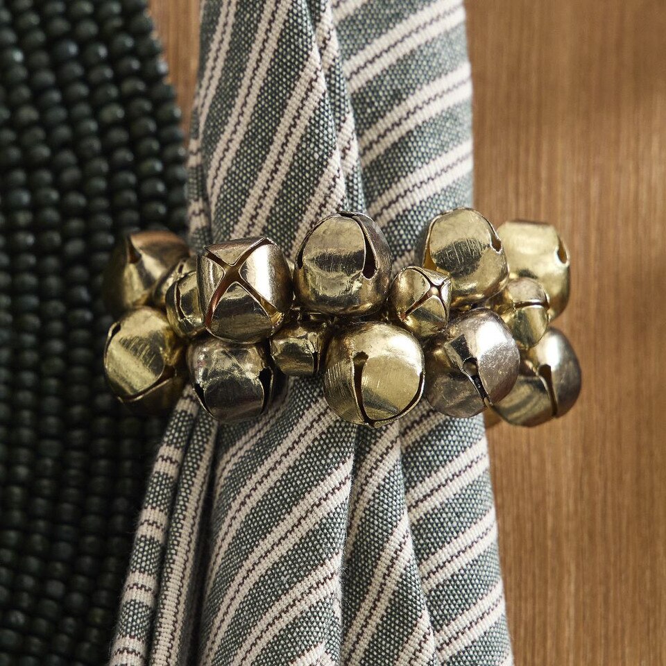 Jingle Bell Metal Napkin Ring Sets