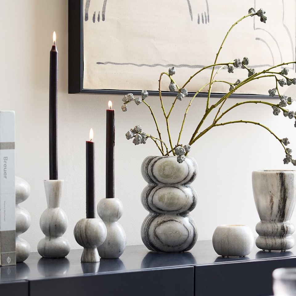 Kali Marble Candleholders