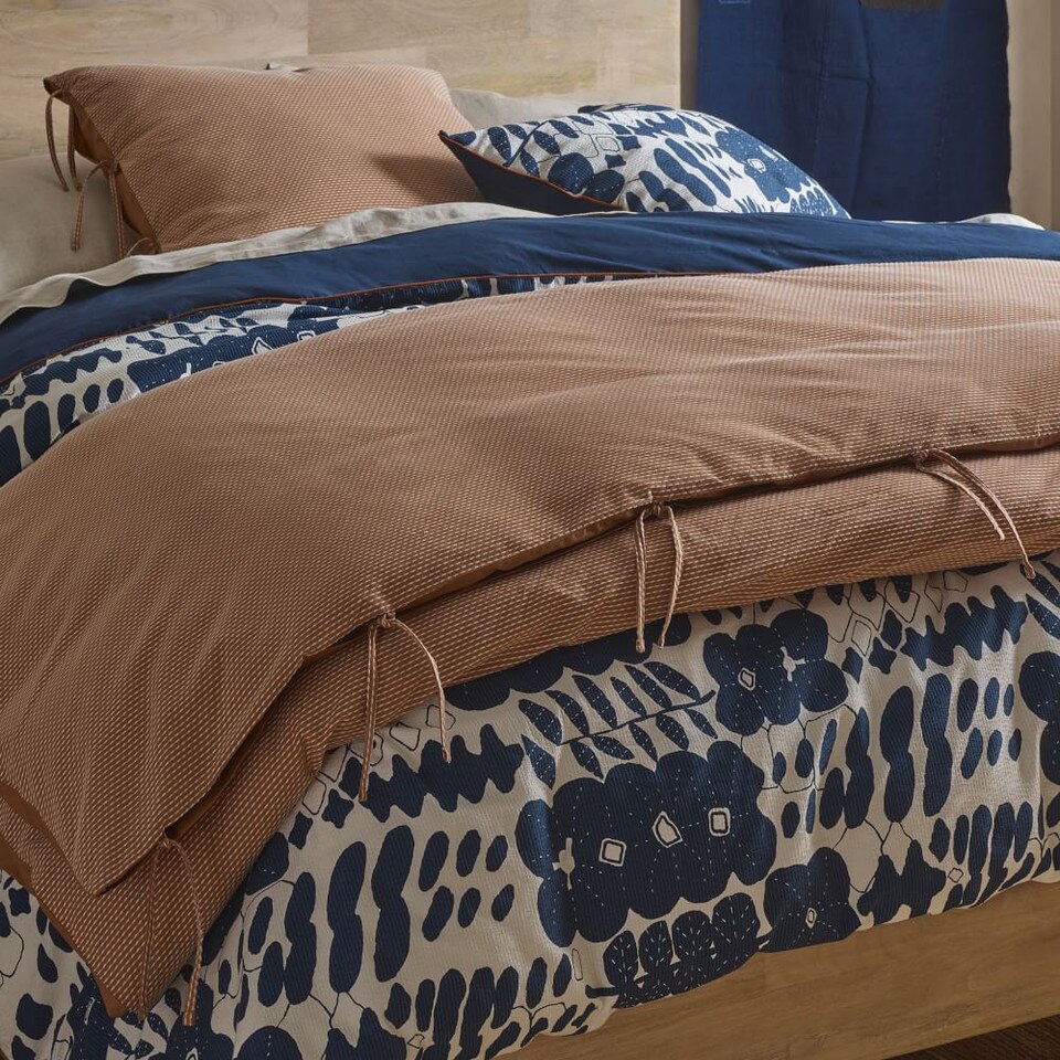 Organic Kantha Stitch Duvet Cover & Pillowcases