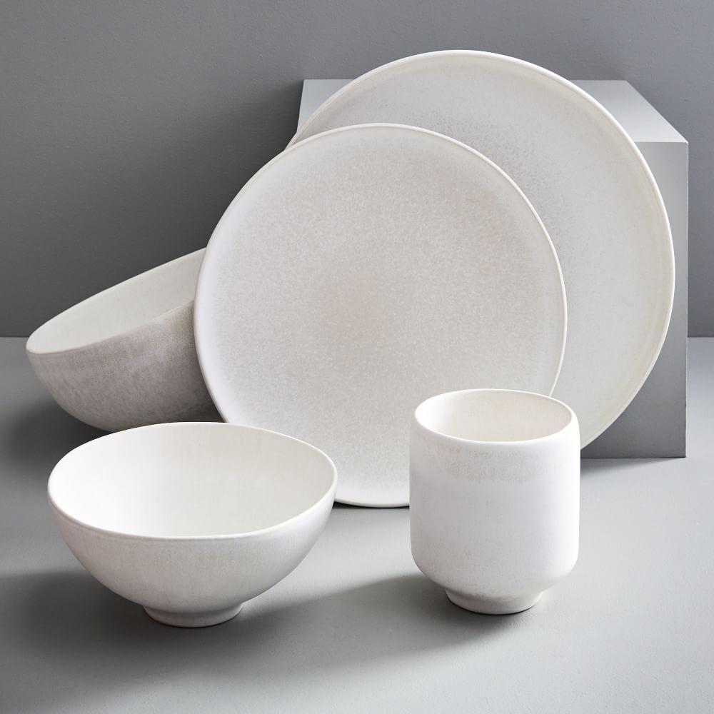 white stoneware plates
