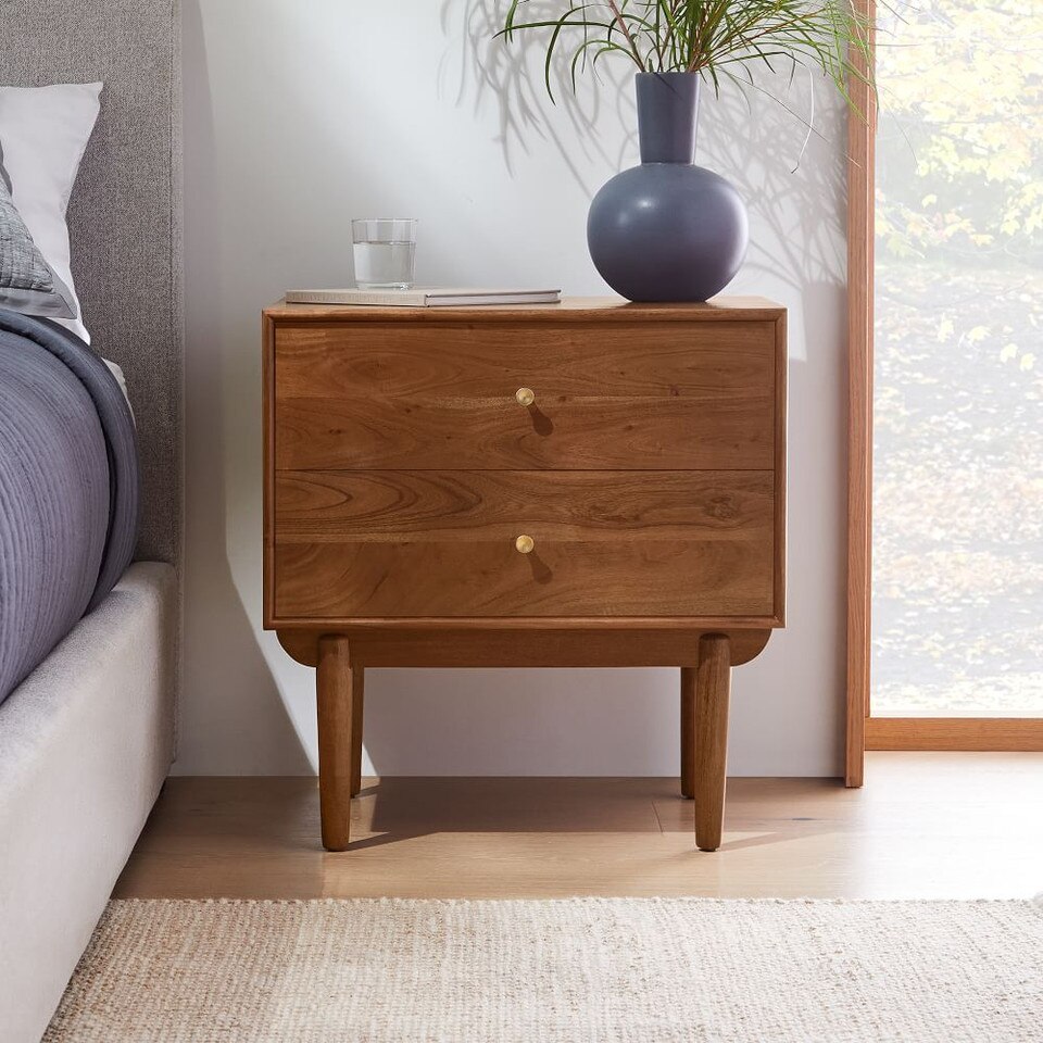 Keira Solid Wood Bedside Table (64 cm)