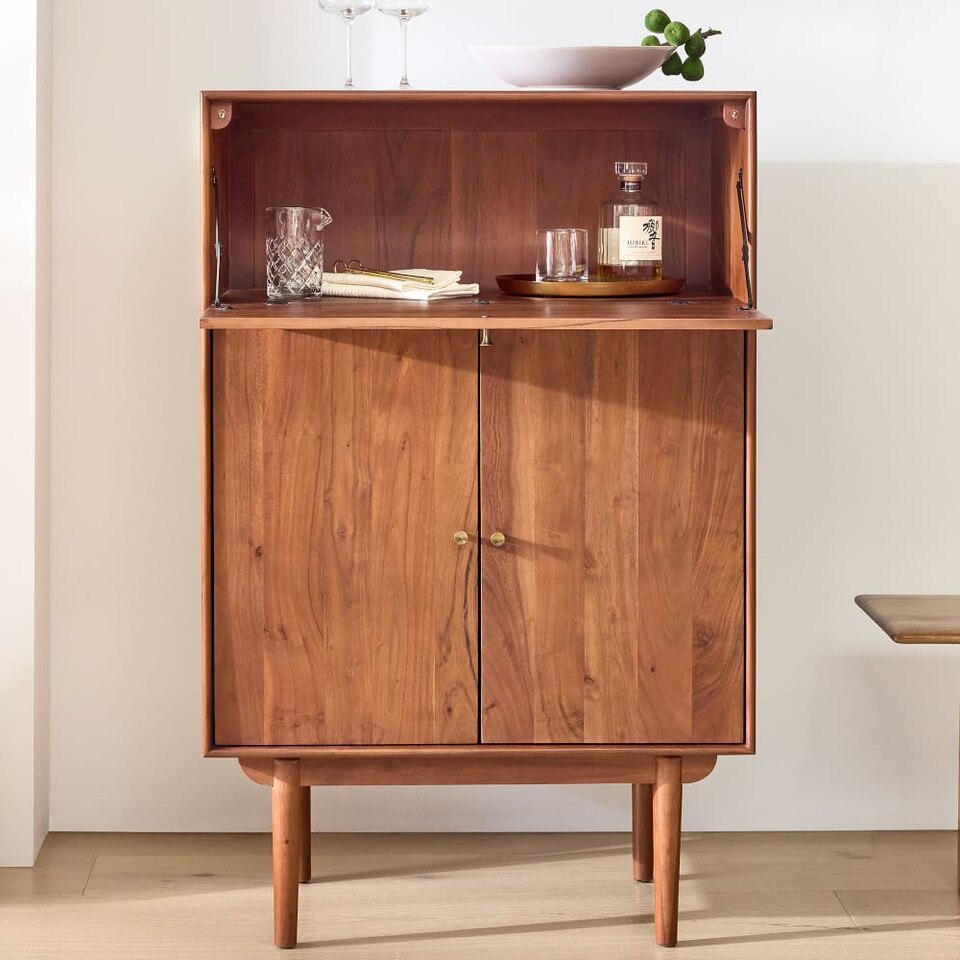 Keira Solid Wood Bar Cabinet (81 cm)