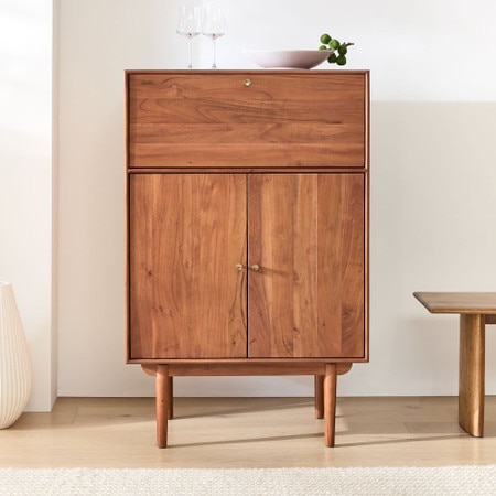 Keira Solid Wood Bar Cabinet (81 cm)