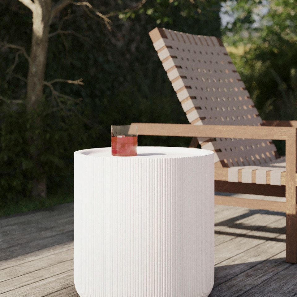 Kos Indoor/Outdoor Garden Concrete Side Table (46 cm)