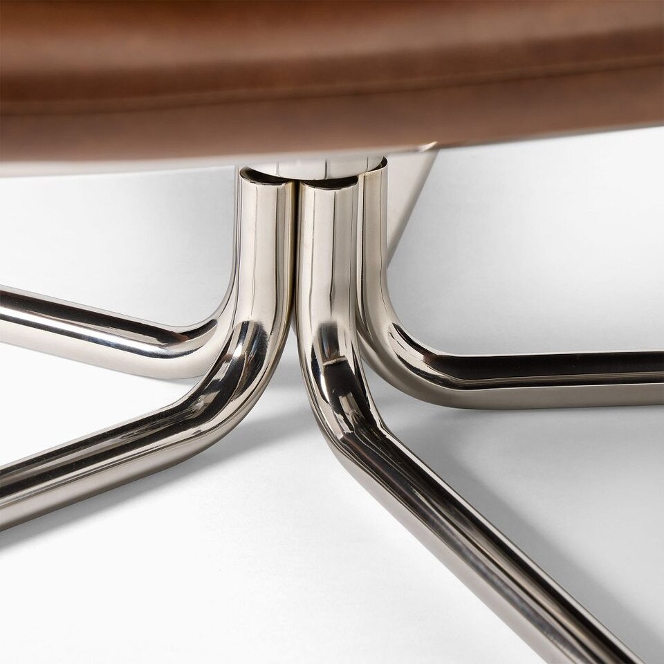 Kristoff Leather Swivel Armchair