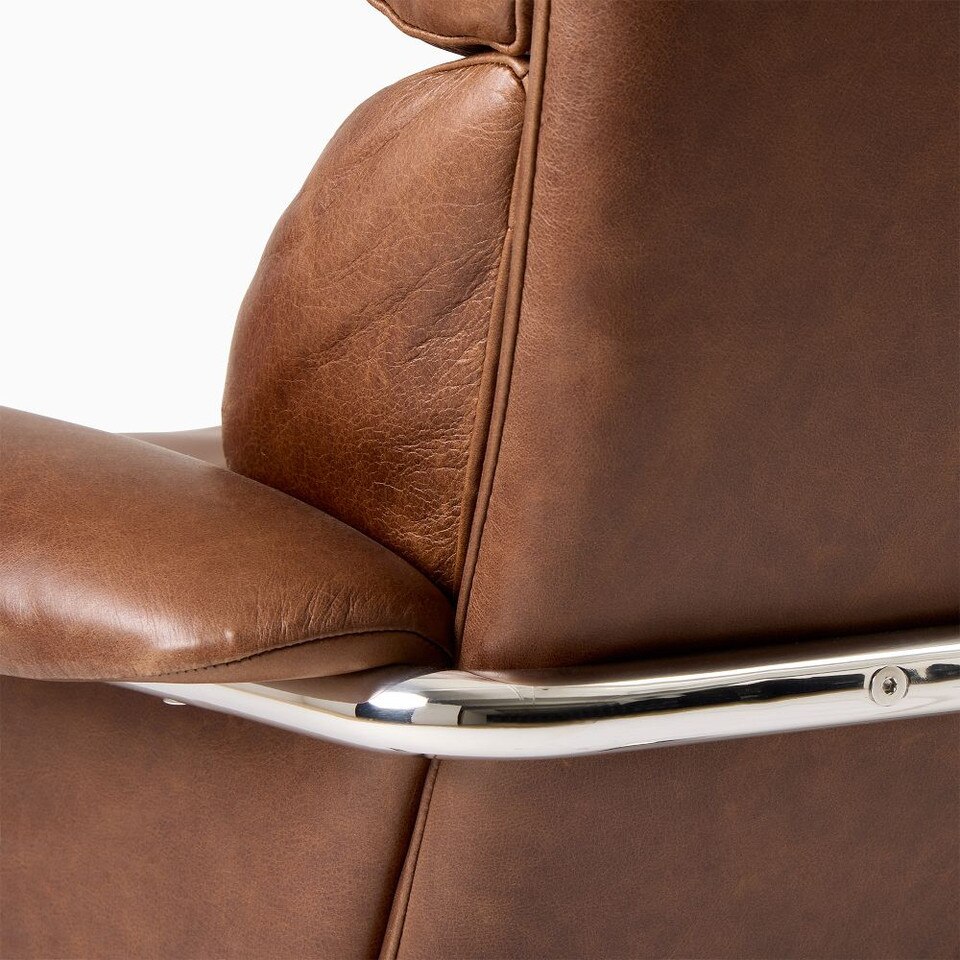 Kristoff Leather Swivel Armchair
