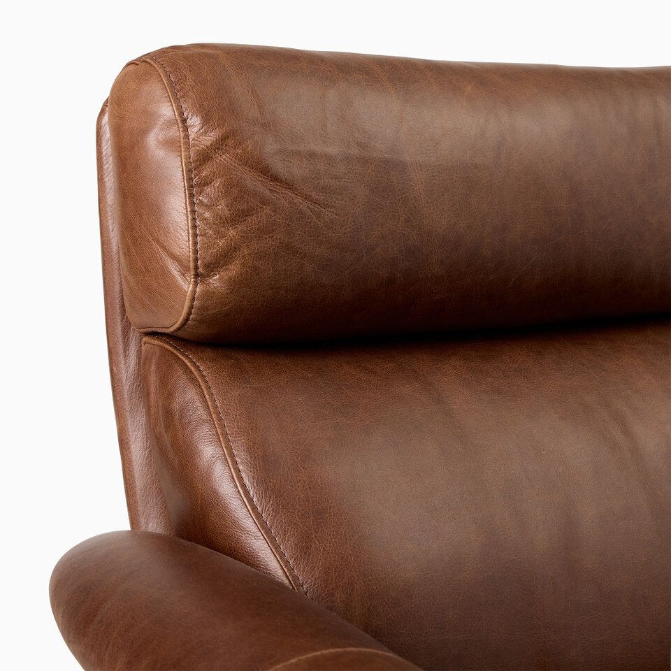 Kristoff Leather Swivel Armchair
