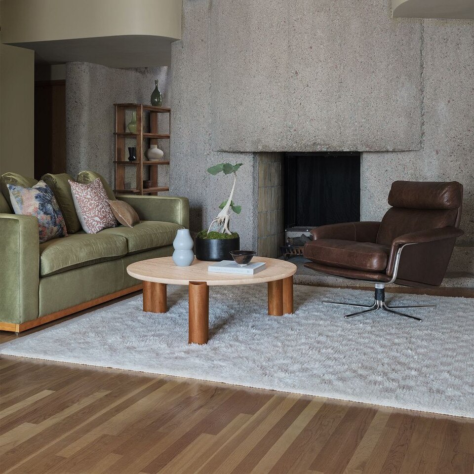 Kristoff Leather Swivel Armchair