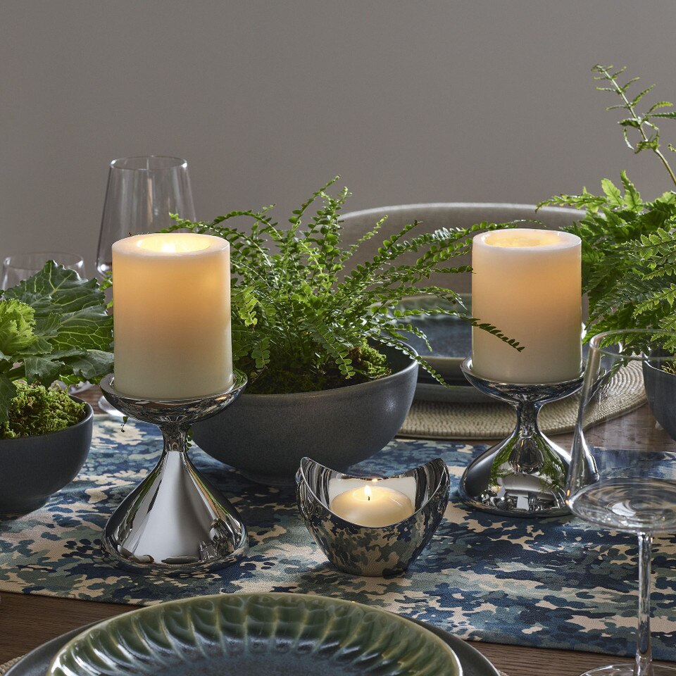 Kuba Metal Pillar Candle Holders