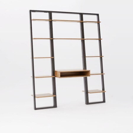 Ladder Shelf Desk Narrow Bookshelf Set West Elm United Kingdom